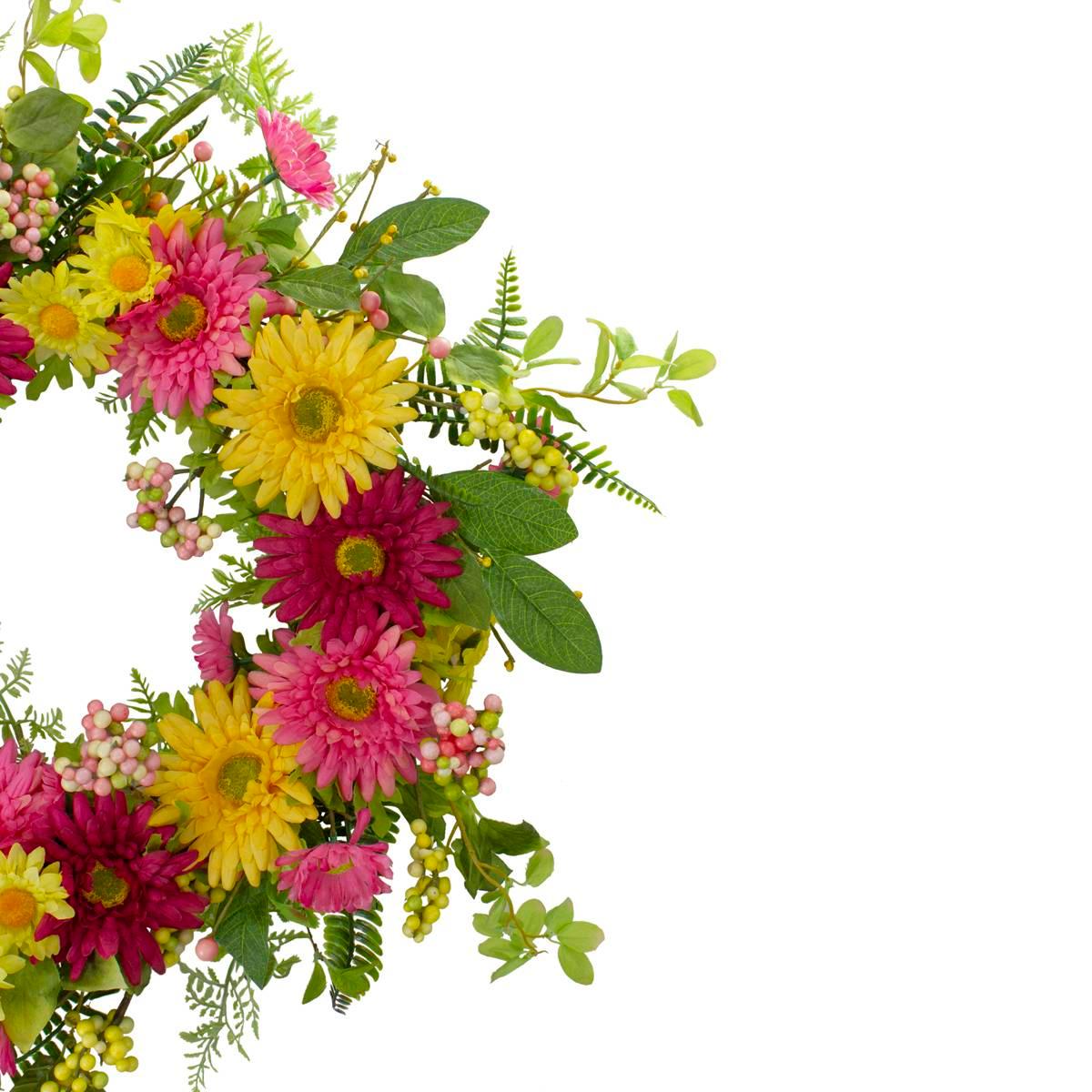 Northlight Seasonal Artificial Chrysanthemum & Daisy Wreath