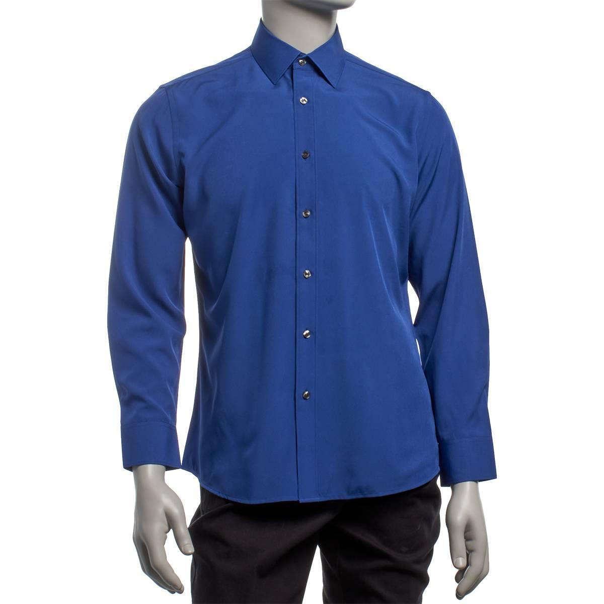 Mens Christian Aujard Slim Fit Dress Shirt - French Blue