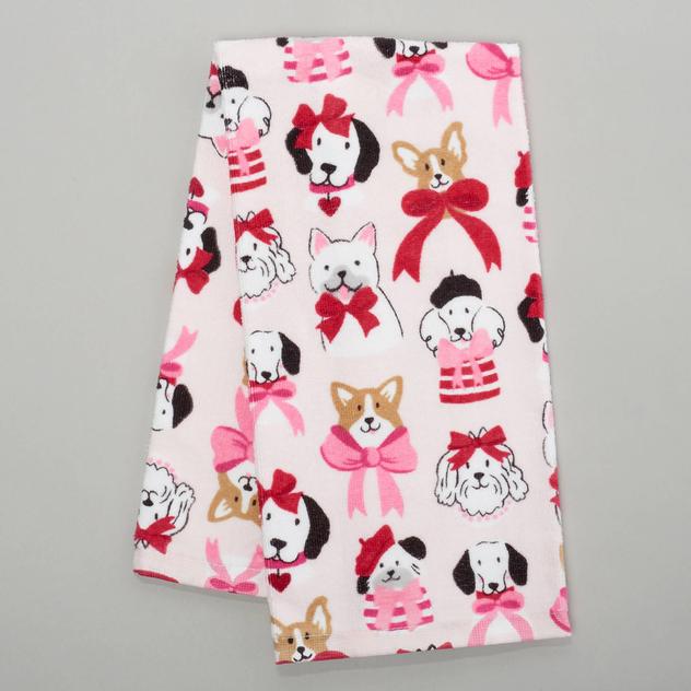 Pups & Bows Fiber Reactive Kitchen Towel