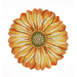 Liora Manne Frontporch Sunflower Large Round Area Rug