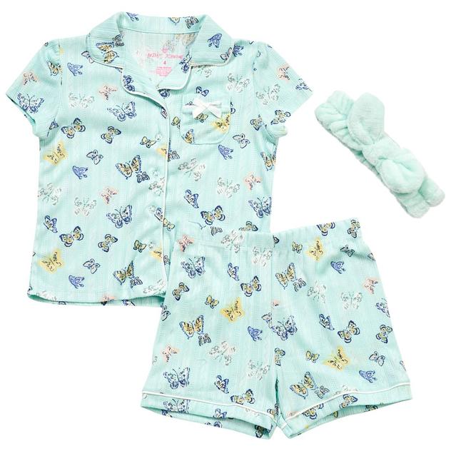 Girls (4-6x) Betsey Johnson Butterfly Pointelle Pajama Set