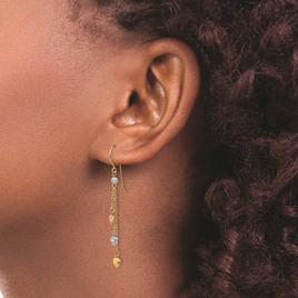 Gold Classics™ 14kt. Tri-Color Heart Hook Earrings