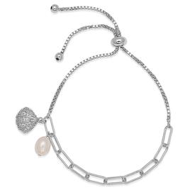 Gemstone by Gianni Argento Seashell & Pearl Adjustable Bracelet
