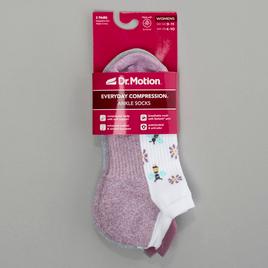 Womens Dr. Motion 2pk. Bee Low Cut Socks