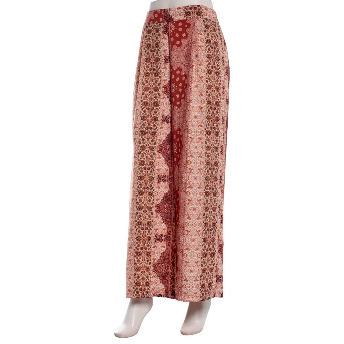 Juniors A. Byer Bandana Print Wide Leg Pants
