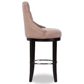 Baxton Studio Harmony Bar Stool with Metal Footrest