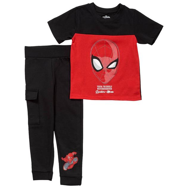 Boys (4-7) Spider-Man Color Block Tee & Jogger Sweatpants Set