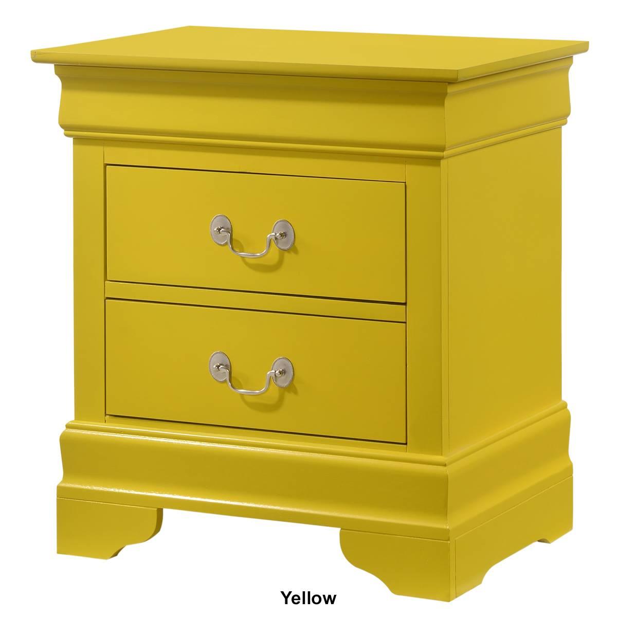 Passion Furniture Louis Philippe 2-Drawer Nightstand