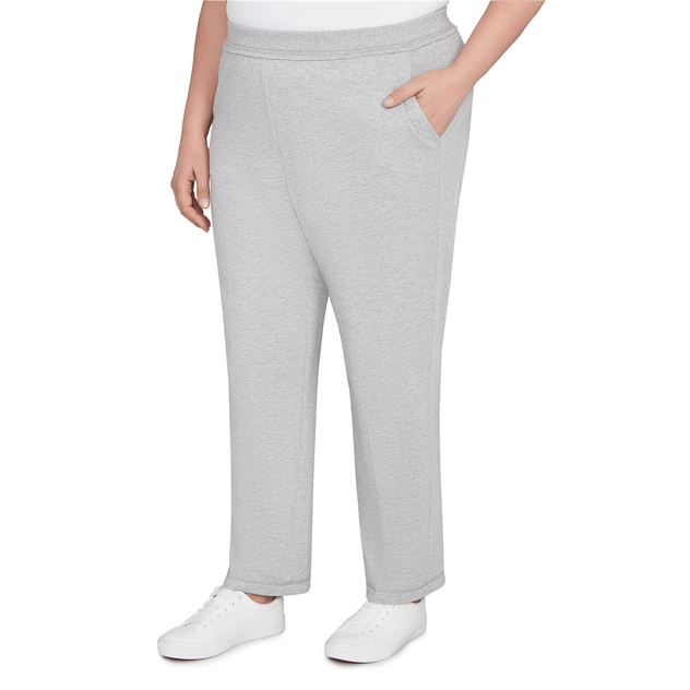 Plus Size Alfred Dunner Casual Vibe Cozy Short Length Sweatpants