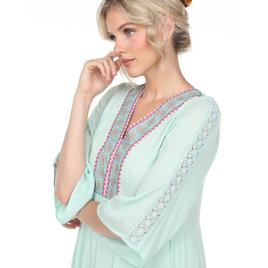 Womens White Mark Elbow Sleeve Embroidered Dress