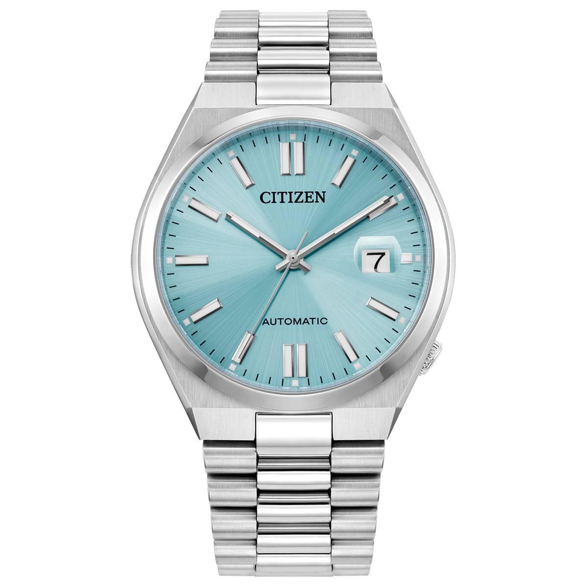 Mens Citizen(R) Tsuyosa Aqua Dial Bracelet Watch - NJ0151-53M