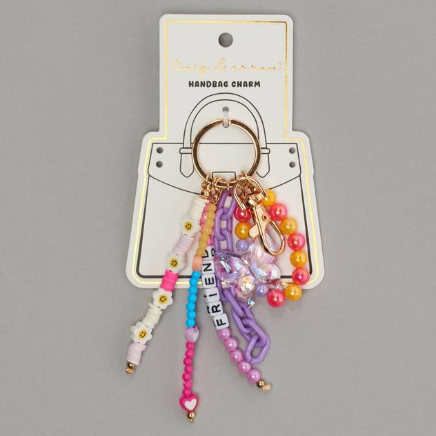 Womens Twig & Arrow Butterfly Beaded Bag Charm