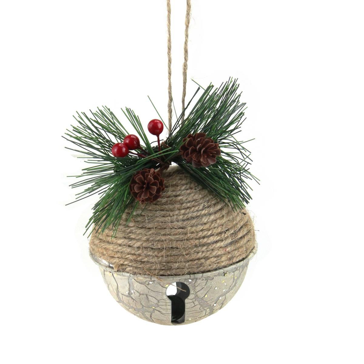 Northlight Seasonal 5in. Rustic Pine and Holly Christmas Ornament
