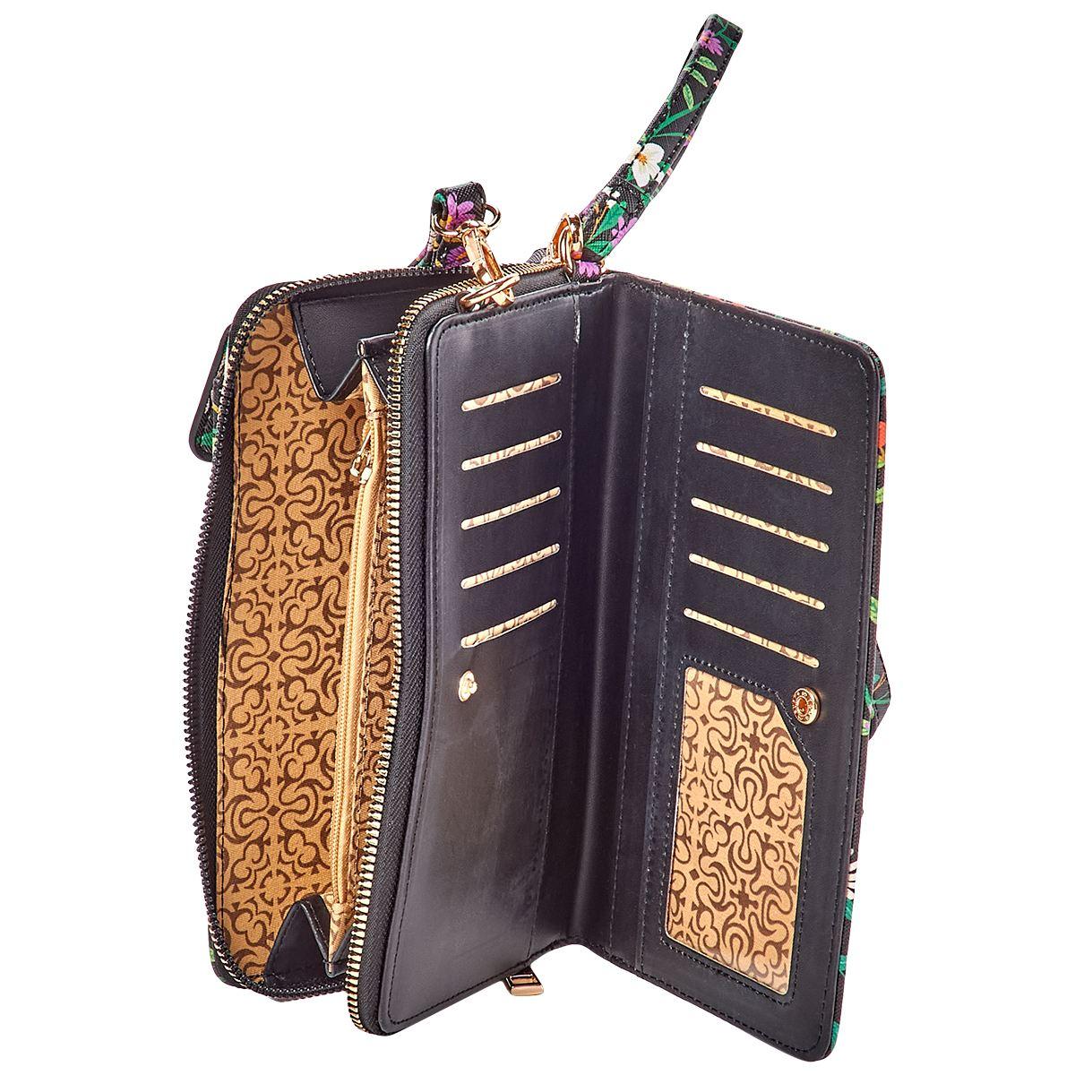 Womens DS Fashion North/South Crossbody Wallet with Tech Window