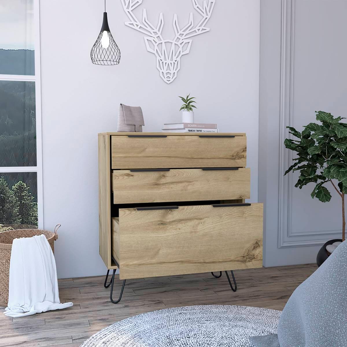 FM FURNITURE Praga Light Oak Dresser
