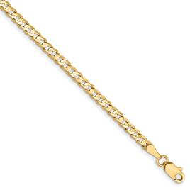 Gold Classics(tm) 3mm. 14k Open Concave Curb Chain Bracelet
