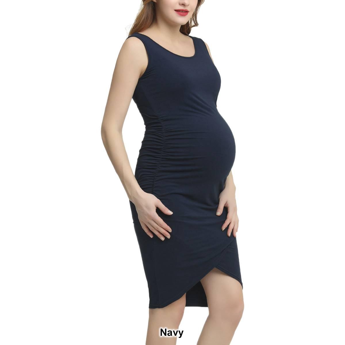 Womens Glow & Grow® Tulip Hem Maternity Midi Dress