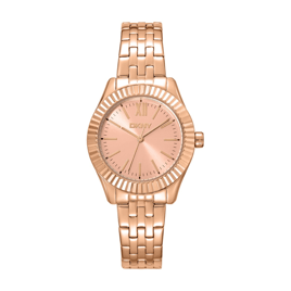 Womens DKNY Fluted Bezel Rose-Gold Tone Watch - DK1L017M1075