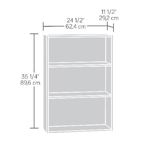 Sauder Beginnings 3 Shelf Bookcase - White
