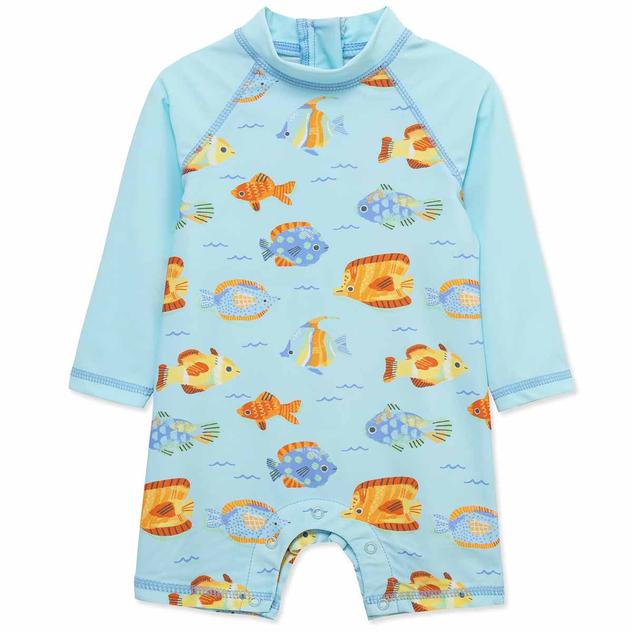 Baby Boy (6-24M) Little Me® Fish Rashguard Swimsuit