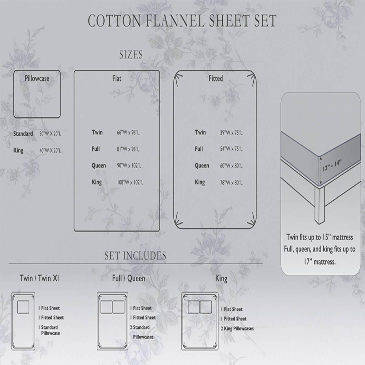 Laura Ashley Solid Cotton Flannel Sheet Set