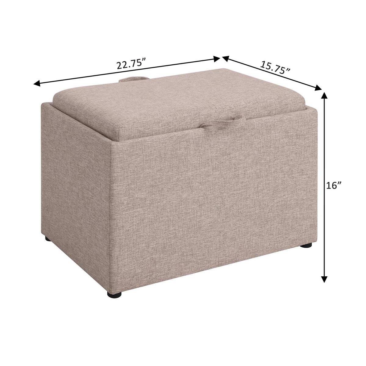 Convenience Concepts Designs4Comfort Accent Storage Ottoman