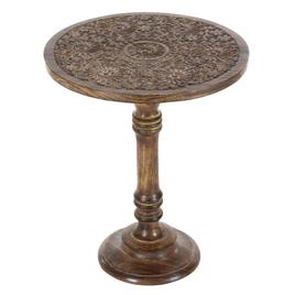 9th & Pike(R) Brown Wood Traditional Accent Table
