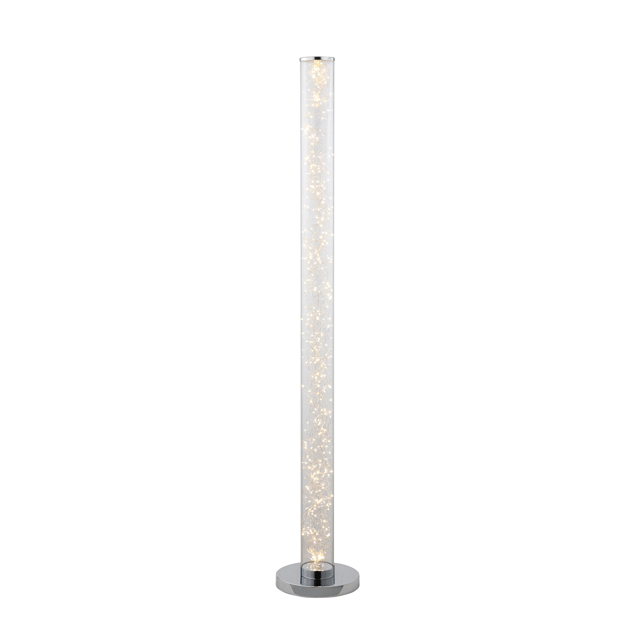 HomeRoots 49in. White Column LED Floor Lamp with Acrylic Shade