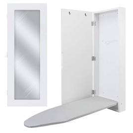 Ivation Wall Mounted Left Side Door Ironing Board w/ Mirror