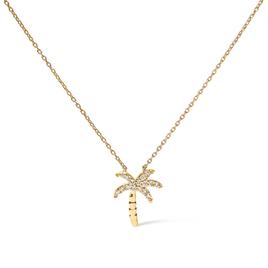 Haus of Brilliance 10kt. Gold 1/10ctw. Diamond Palm Tree Pendant