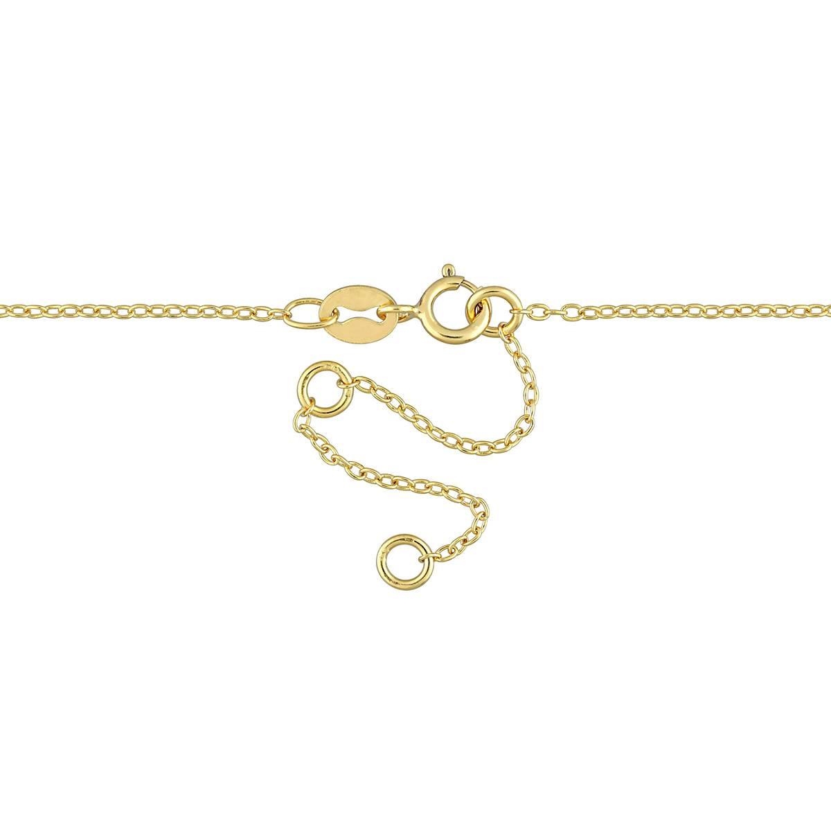 Gold Plated 1/8ctw Lab Grown Diamond Necklace