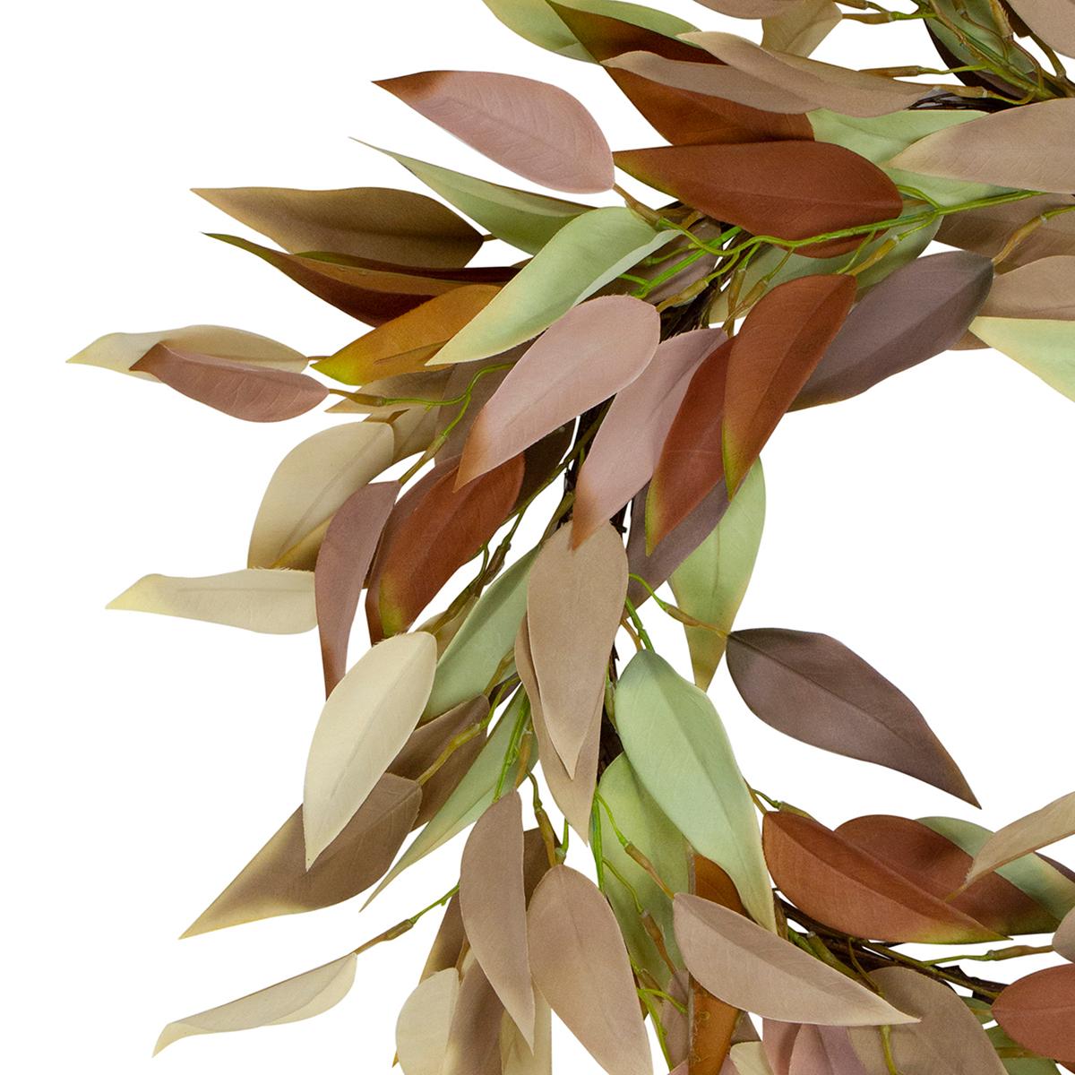 Northlight Seasonal 22in. Neutral Fall Colored Leaves Wreath