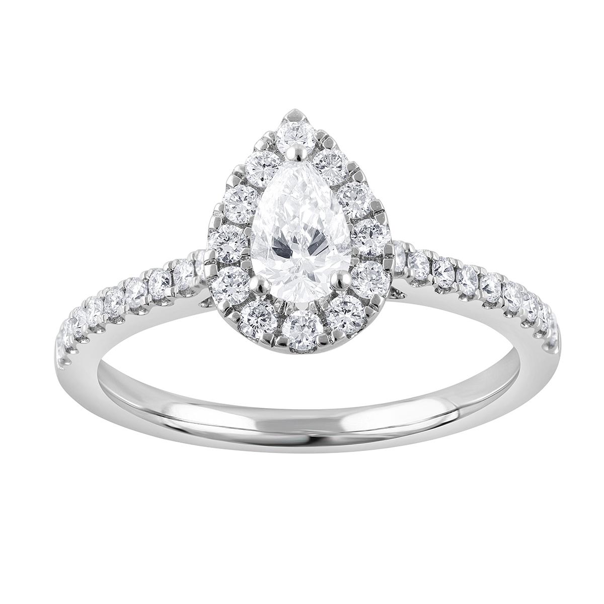 Nova Star(R) 1ctw. Lab Grown Diamond White Gold Engagement Ring