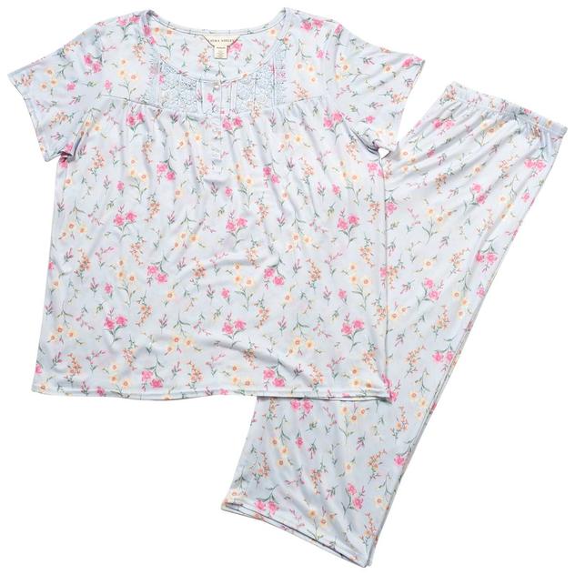 Womens Laura Ashley® Short Sleeve Floral Pajama Set