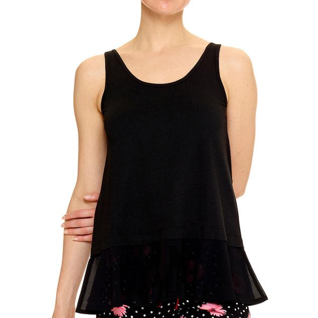 Plus Size HUE® Knit Flounce Hem Pajama Tank Top