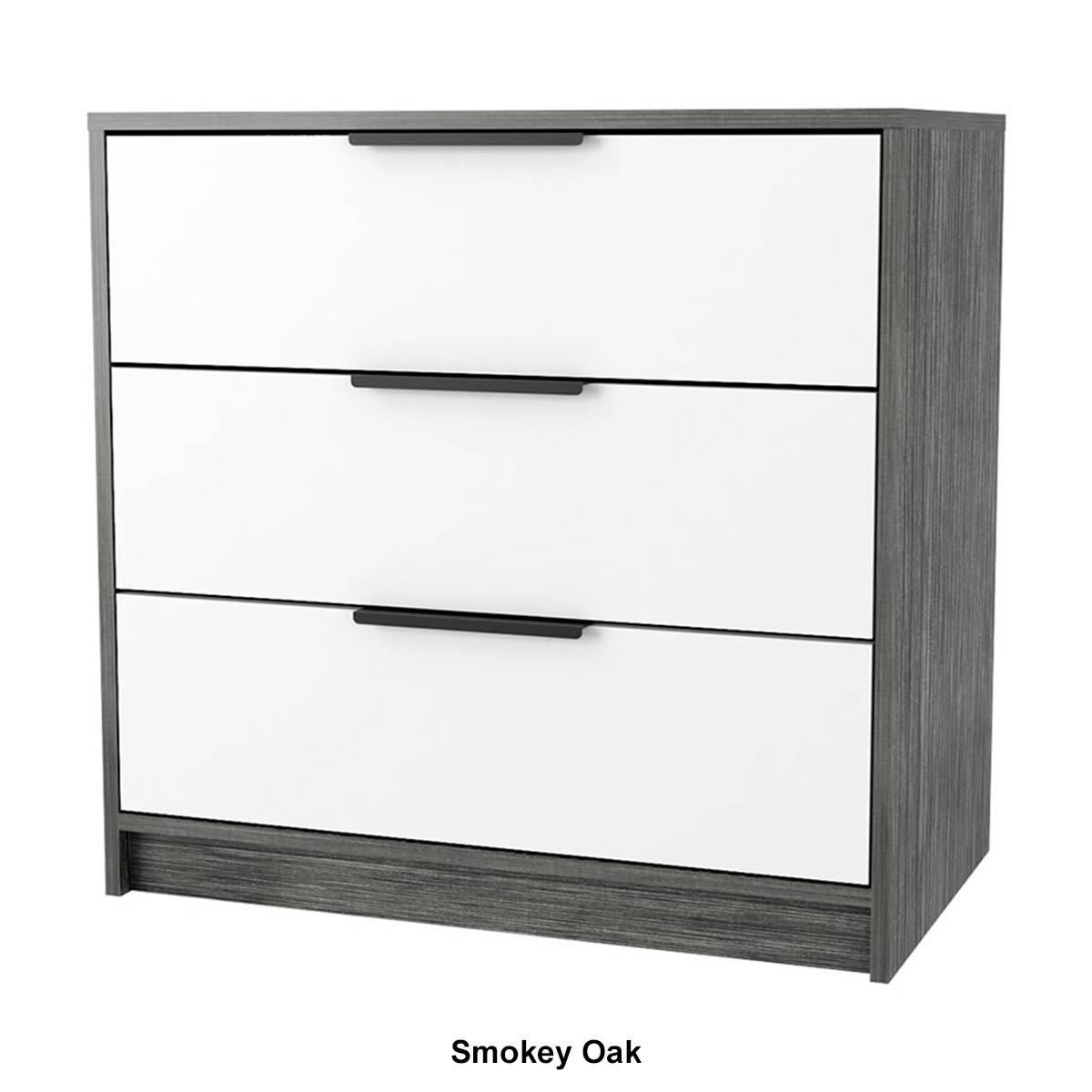 FM FURNITURE Washington White 3 Drawer Dresser