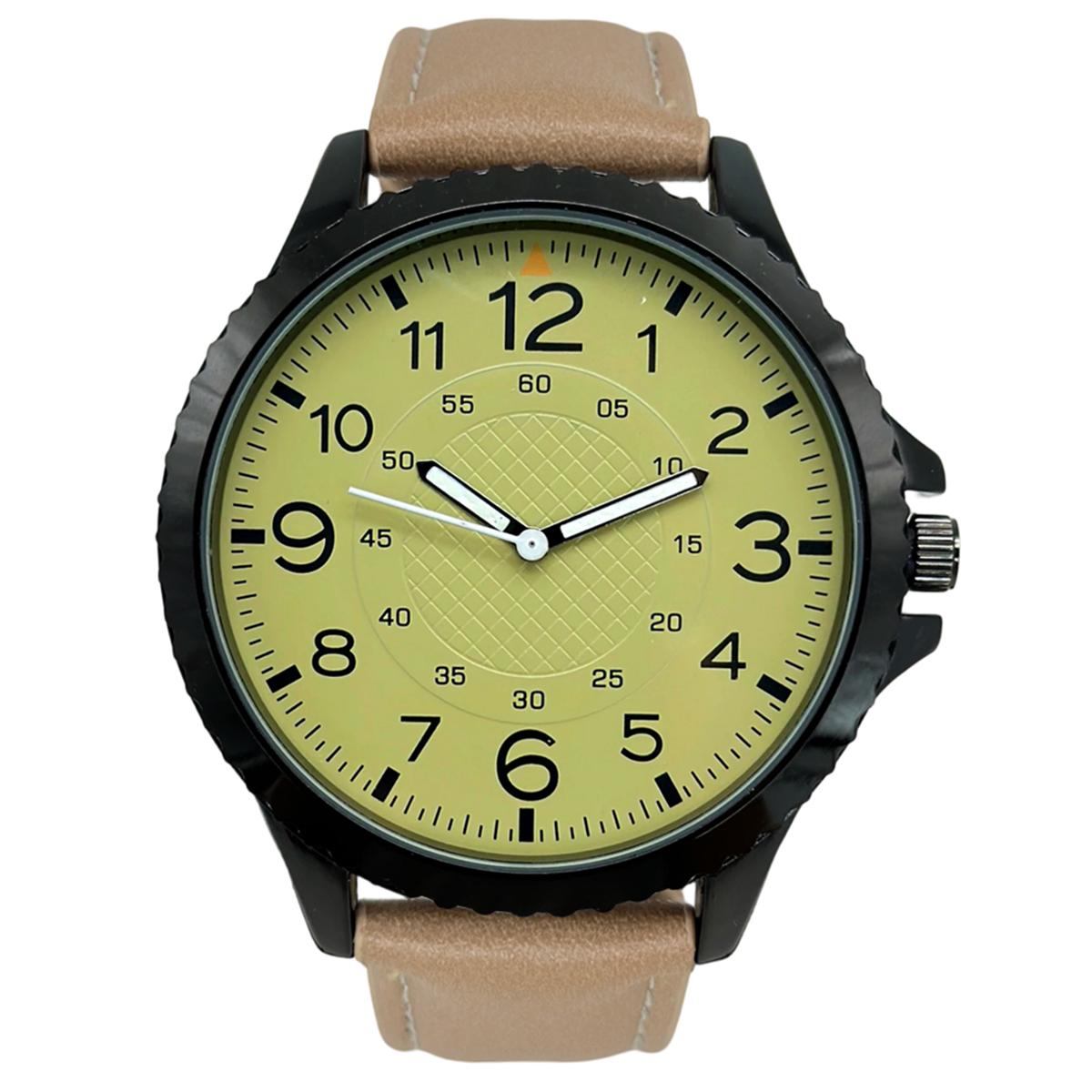Mens Tan Easy Read Dial Quartz  Watch - MWPU06BV