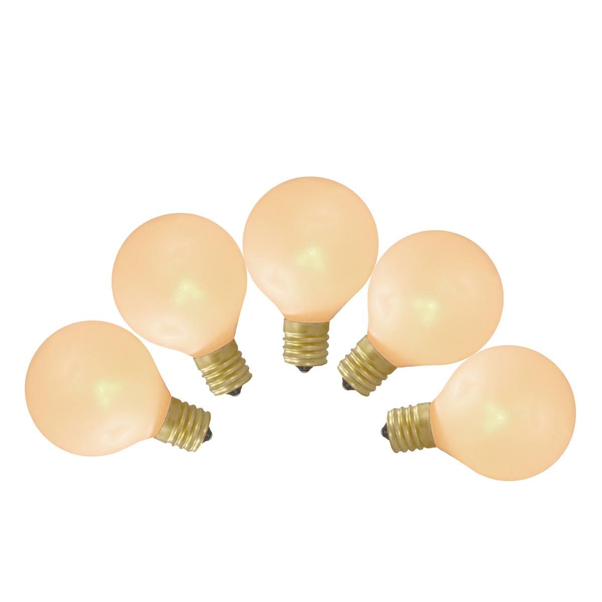 Northlight Seasonal 10ct. Pearl White G50 Globe Replacement Bulbs
