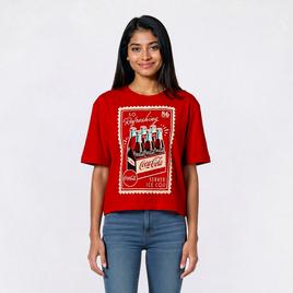 Juniors Freeze Coke Postage Stamp Boxy Tee