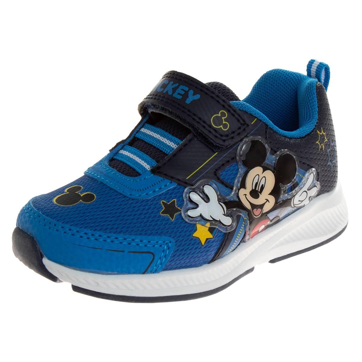 Toddler Boys Disney Mickey Mouse Light Up Athletic Sneakers