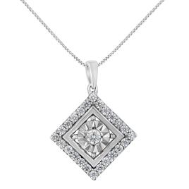 Diamond Classics(tm) 10kt. 1/2ctw. Diamond Square Pendant