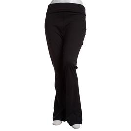 Juniors Plus Jolie & Joy Fold Over Waist Band Flare Yoga Pant