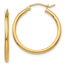Gold Classics(tm) 14kt. Gold 2mm Tube Hoop Earrings