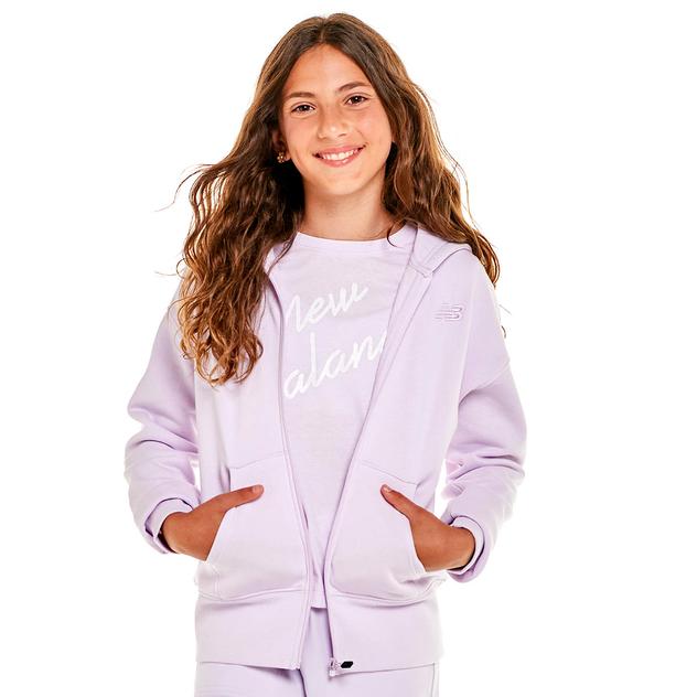 Girls (7-16) New Balance Short Sleeve Solid Shimer Script Tee