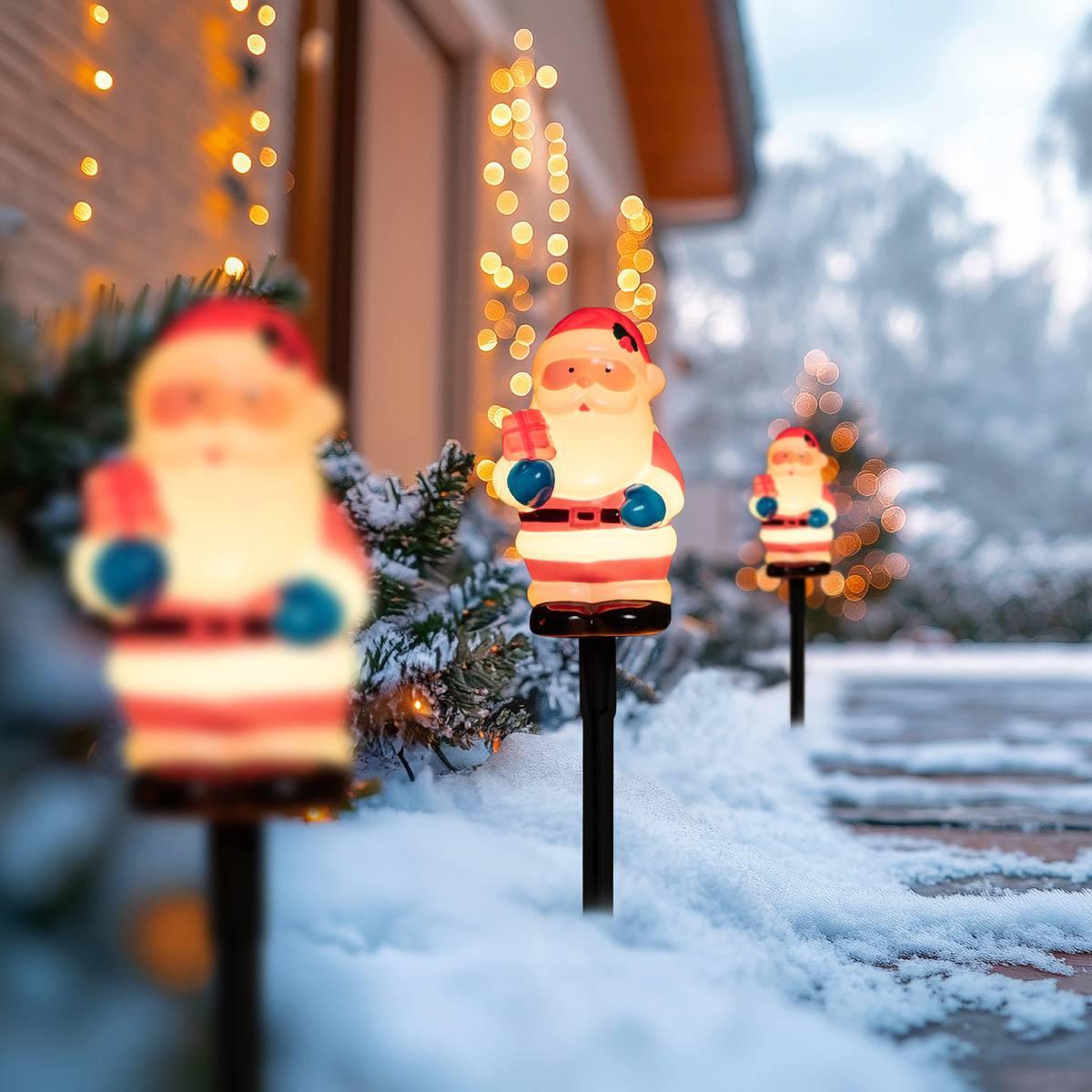 Northlight Seasonal Santa Christmas Pathway Markers - Set of 4