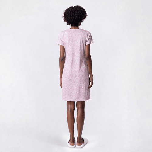 Womens Laura Ashley® Cotton Ditsy Lace Henley Nightgown