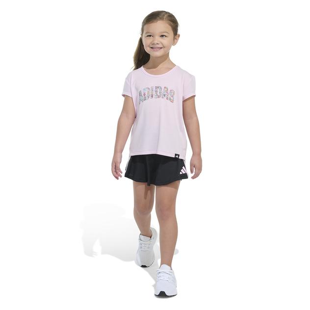 Girls (4-6x) adidas® Doodle Logo Tee & Flounce Skort Set