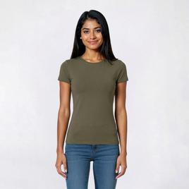 Juniors Derek Heart Hourglass Crew Neck Double Layer Tee