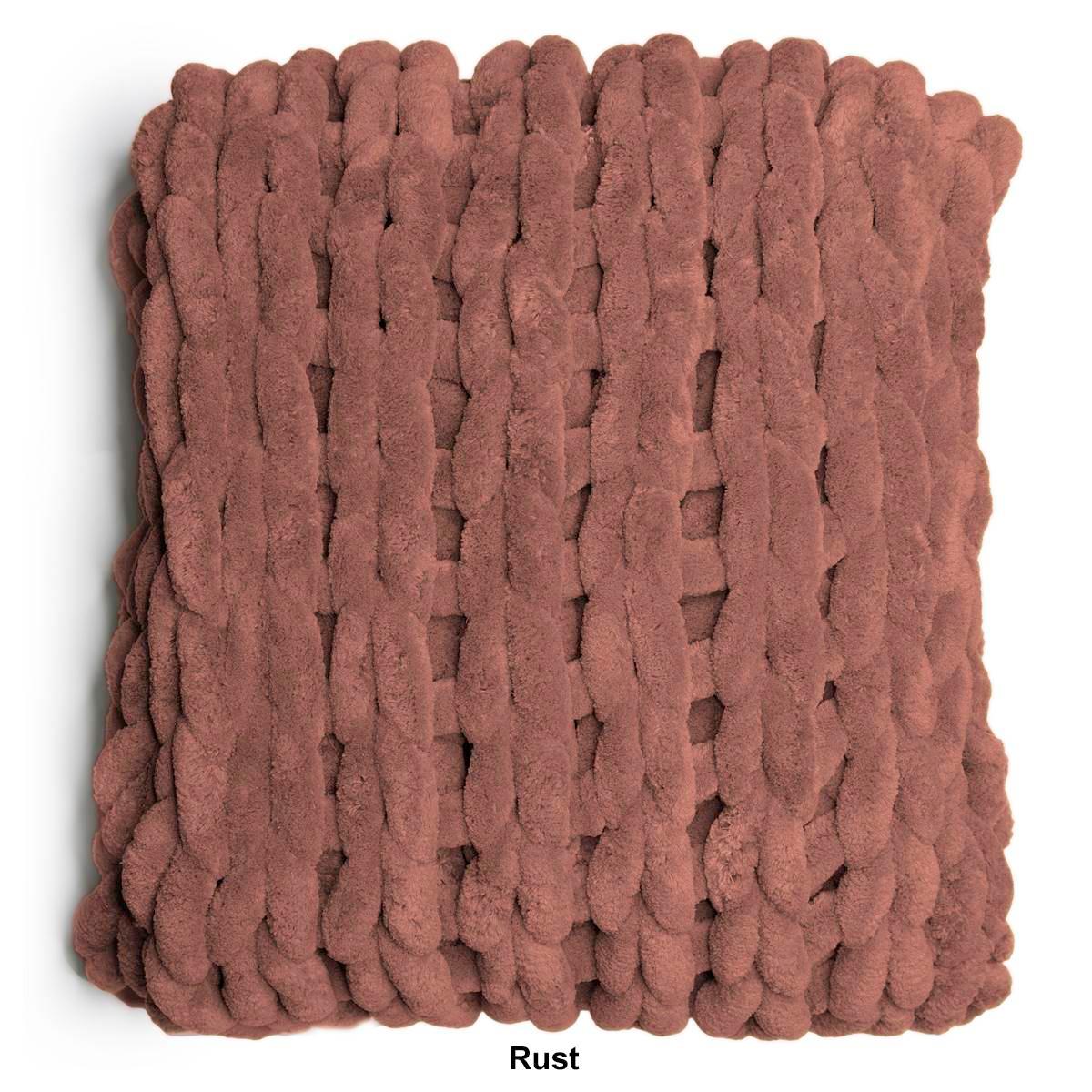 Donna Sharp Solid Chenille Knitted Throw Blanket