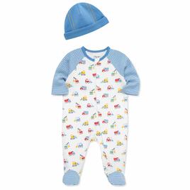 Baby Boy (NB-9M) Little Me(R) Construction Truck Footie & Hat Set